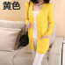 YUNSHUCLOSET Lady wool Sweater Fashion medium long Cashmere Cardigan Women loose sweater for female outerwear coat with pockets