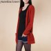 YUNSHUCLOSET Lady wool Sweater Fashion medium long Cashmere Cardigan Women loose sweater for female outerwear coat with pockets