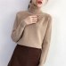 Yanueun Turtleneck Sweaters All Base Match Loose Solid Women Soft Sweater Pullovers Autumn Winter Sweater For Women