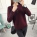 and winter long sleeved sweater female all-match Korean students loose 2018 new short sleeve head thick knitted shirt