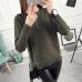 and winter long sleeved sweater female all-match Korean students loose 2018 new short sleeve head thick knitted shirt