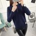 and winter long sleeved sweater female all-match Korean students loose 2018 new short sleeve head thick knitted shirt