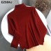 casual Autumn Winter Basic Sweater pullovers Women turtleneck Solid Knit Slim Pullover female Long Sleeve bigsize warm Sweater