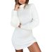 fashion winter autumn  Womens Casual Long Sleeve Jumper Turtleneck Sweaters Dress