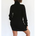 fashion winter autumn  Womens Casual Long Sleeve Jumper Turtleneck Sweaters Dress