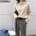 half high collar chic Korean loose lazy autumn winter sweater soft bottoming sweater pullovers women female winter basic jumper