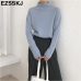 half high collar chic Korean loose lazy autumn winter sweater soft bottoming sweater pullovers women female winter basic jumper