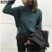 half high collar chic Korean loose lazy autumn winter sweater soft bottoming sweater pullovers women female winter basic jumper