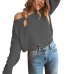 off shoulder pullover womens sweater knitted sweater women long sleeve loose jumpers oversized sweater pull femme plus size 5XL