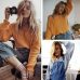 off shoulder pullover womens sweater knitted sweater women long sleeve loose jumpers oversized sweater pull femme plus size 5XL