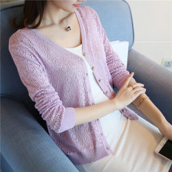 special price, thin knitted sweater, women's cardigan jacket, 2019 summer thin sunscreen, short air conditioning shirt.