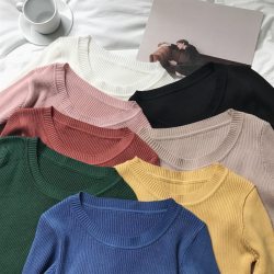 sweater women pullover slim o-neck warm sweaters knitted korean jumper fashion women clothes pull femme poleras sueter 2019