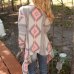 women new fashion Aztec printed long sleeved casual all-match Cardigans