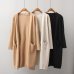 yinlinhe Khaki Long Cardigan Women Cashmere Solid Knit Sweater Women Long Sleeve Winter 2019 Pockets female Cardigan Kimono 737