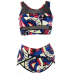 Charming Round Neck Printed Polyester Two-piece Swimwear Charming Round Neck Printed Polyester Two-piece Swimwear