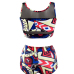 Charming Round Neck Printed Polyester Two-piece Swimwear Charming Round Neck Printed Polyester Two-piece Swimwear