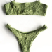 Euramerican Army Green Nylo Two-piece Swimwear Euramerican Army Green Nylo Two-piece Swimwear