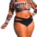 Euramerican Printed Hollow-out Nylon Two-piece Swimwear Euramerican Printed Hollow-out Nylon Two-piece Swimwear