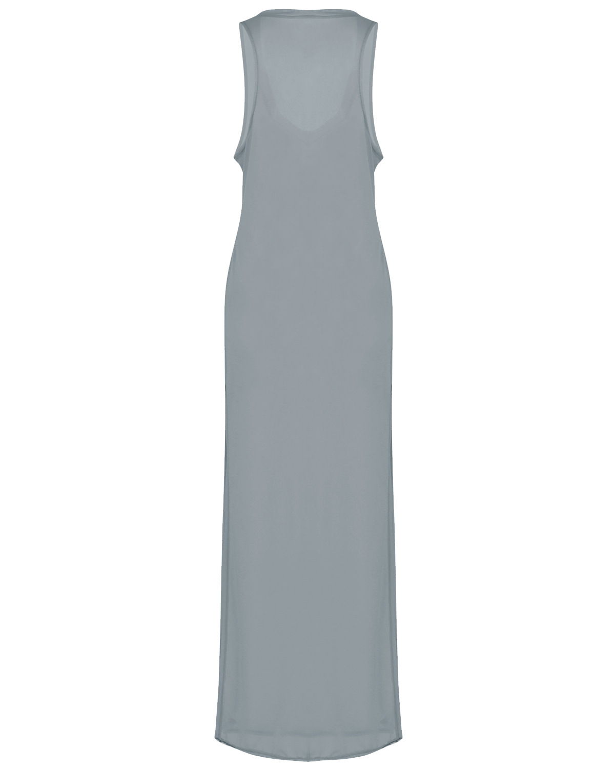 Sexy Deep V Neck Sleeveless See-Through High Split Ployester Cover-Ups