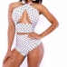 Cheap Sexy Crossed Halter Neck Open-work Fish Skin Print White Two-piece Bikini Swimwear Cheap Sexy Crossed Halter Neck Open-work Fish Skin Print White Two-piece Bikini Swimwear