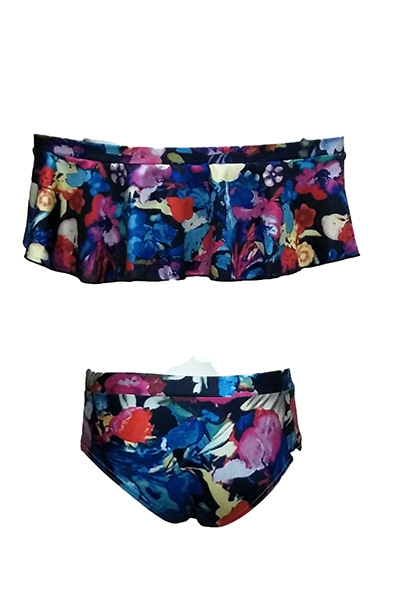 Euramerican Printed Hollow-out Polyester One-piece Swimwear