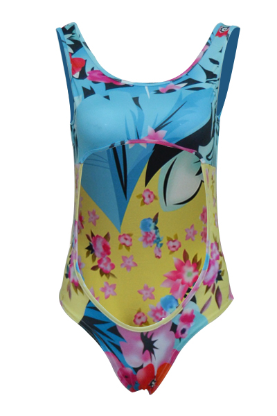 Sexy Hollow-out Milk Fiber One-piece Swimwear