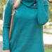 Trendy Long Sleeves Side Split Green Cotton Shirts Trendy Long Sleeves Side Split Green Cotton Shirts
