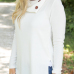  Trendy Long Sleeves Side Split White Cotton Shirts