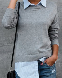  Turndown Collar Irregular Shirts