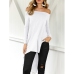 Leisure Dew Shoulder Asymmetrical White Cotton Blends Shirts Leisure Dew Shoulder Asymmetrical White Cotton Blends Shirts