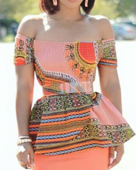 Stylish Dew Shoulder Printed Pink Milk Fiber Shirts