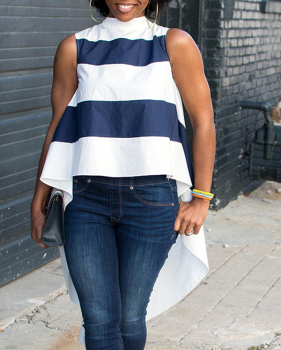 Stylish Round Neck Striped Tilled Satin Shirts