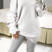  Stylish Long Sleeves Falbala Design Grey Cotton Sweaters