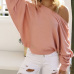 Cotton O neck Long Sleeve Regular Pullovers Sweaters & Cardigans