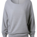 Euramerican Round Neck Long Sleeves Grey Cotton Sweaters