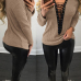 Sexy Deep V Neck Hollow-out Khaki Knitting Sweaters