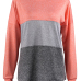  Color Splicing Long Sleeves Casual T-shirt