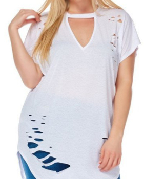  Pullovers Cotton V Neck Short Sleeve Solid T-shirt