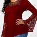 Long sleeve lace stitching T-shirt #95141