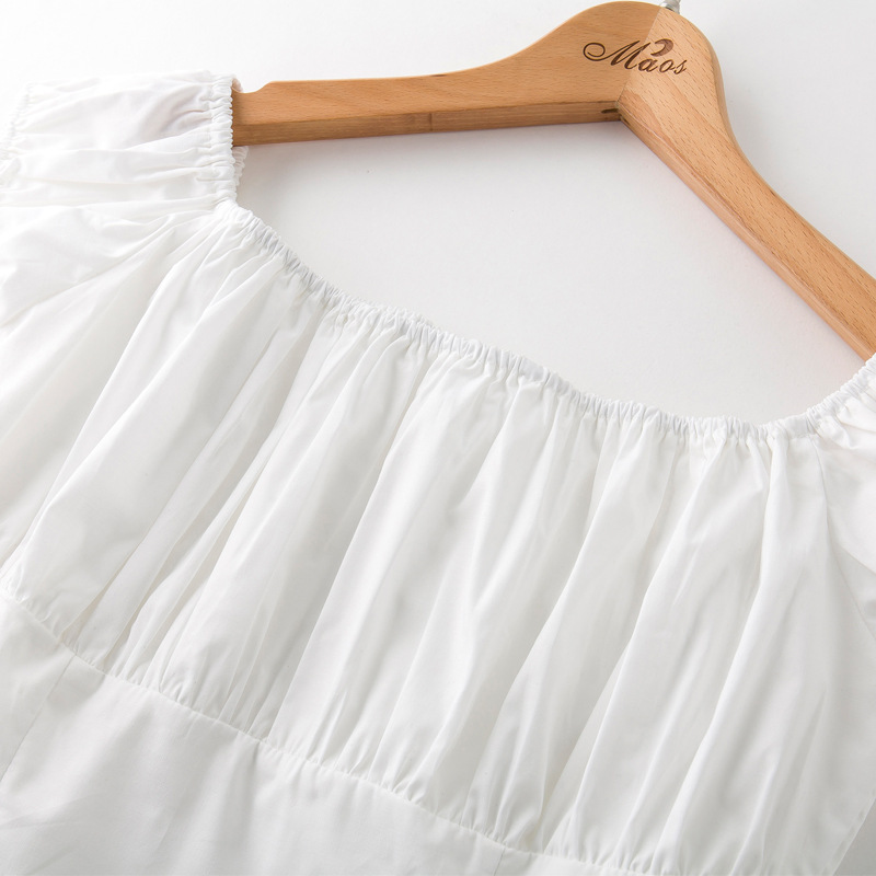 Slim white tops sell solid colors with short sleeves shirts #94937