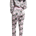 Euramerican Hooded Collar Printed Patchwork Pink Qmilch Two-piece Pants Set Euramerican Hooded Collar Printed Patchwork Pink Qmilch Two-piece Pants Set