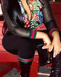  Euramerican Mandarin Collar Printed Black Polyester Two-piece Pants Set