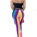 Multi Polyester Pants Color Block V Neck Sleeveless Sexy Two Pieces Multi Polyester Pants Color Block V Neck Sleeveless Sexy Two Pieces