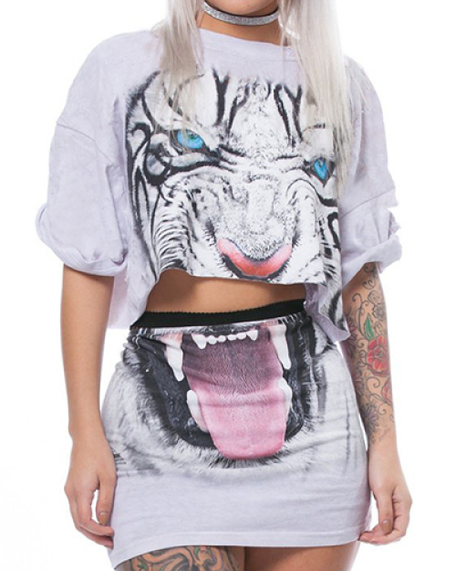 Multi Polyester Skirt Print O neck Short Sleeve Casual Two Pieces Multi Polyester Skirt Print O neck Short Sleeve Casual Two Pieces