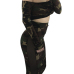 Sexy Bateau Neck Camouflage Printed Army Green Qmilch Two-piece Skirt Set Sexy Bateau Neck Camouflage Printed Army Green Qmilch Two-piece Skirt Set