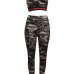 Sexy U-shaped Camouflage Printed Milk Fiber Two-piece Pants Set Sexy U-shaped Camouflage Printed Milk Fiber Two-piece Pants Set
