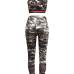 Sexy U-shaped Camouflage Printed Milk Fiber Two-piece Pants Set Sexy U-shaped Camouflage Printed Milk Fiber Two-piece Pants Set