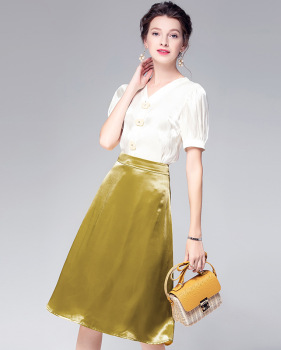 2019 summer European and American women's new top + skirt two-piece suit #94974 2019 summer European and American women's new top + skirt two-piece suit #94974