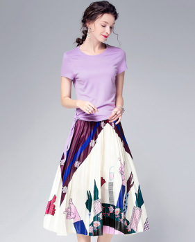 2019 summer European and American women's new top + skirt two-piece suit #94977 2019 summer European and American women's new top + skirt two-piece suit #94977