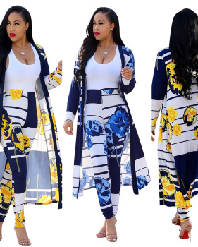 Best selling European and American sexy printed cardigan long-sleeved two-piece nightclub clothing #94962 Best selling European and American sexy printed cardigan long-sleeved two-piece nightclub clothing #94962
